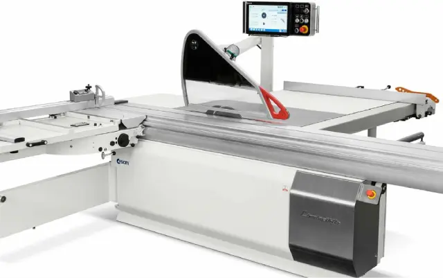 Precision panel saw woodworking machine